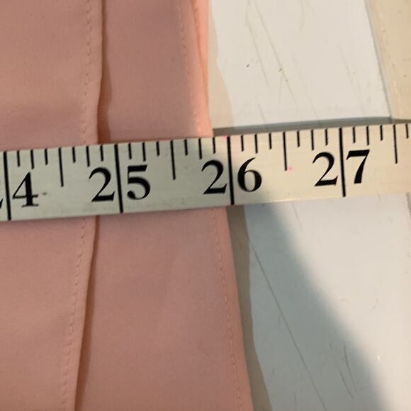 V neck sheer multi layer peachy pink blouse - Picture 11 of 11